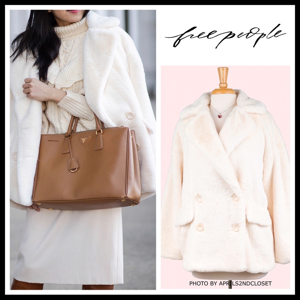 FREE PEOPLE BOHO TEDDY COAT FAUX FUR JACKET A2C - Picture 13 of 15
